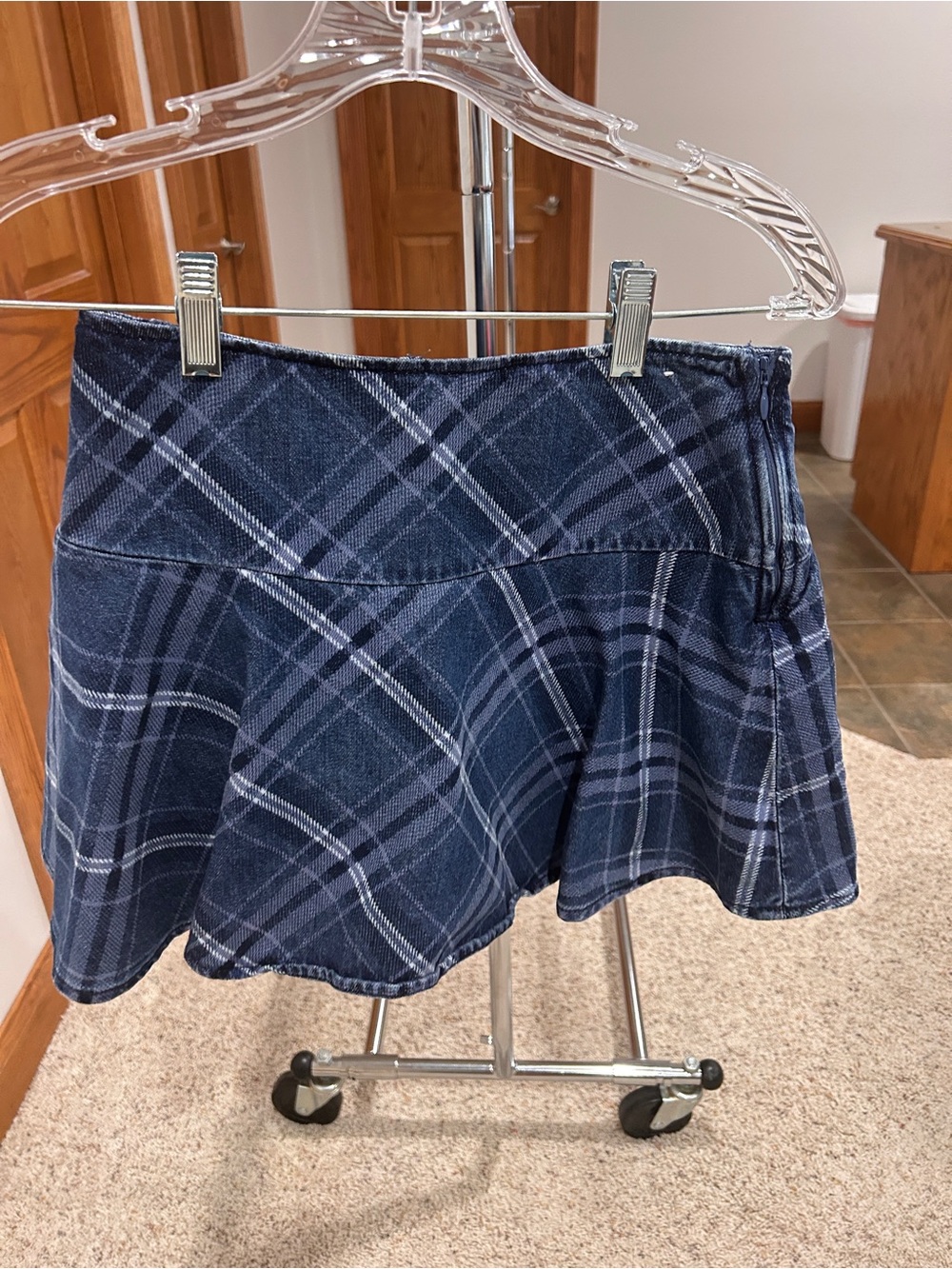Old Navy Girls Blue Plaid Skirt